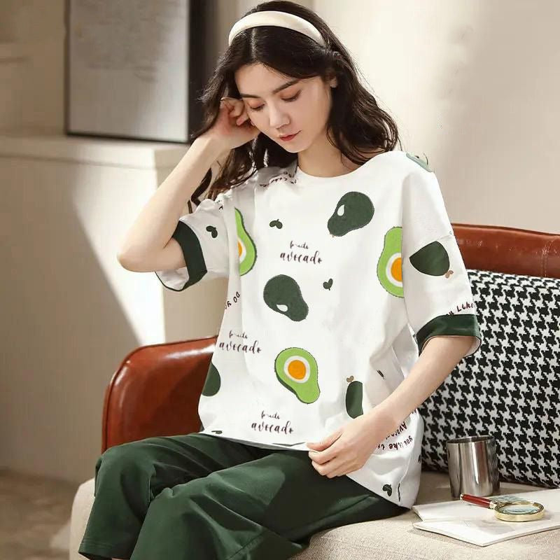 White Avocado PJ Set