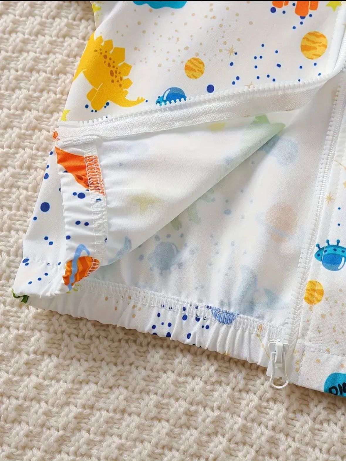 Baby Dinosaur Print Hooded Zip-Up Jacket