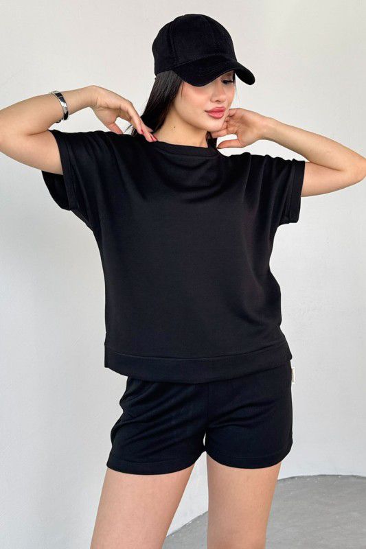 Casual Two-Piece Top & Shorts Set