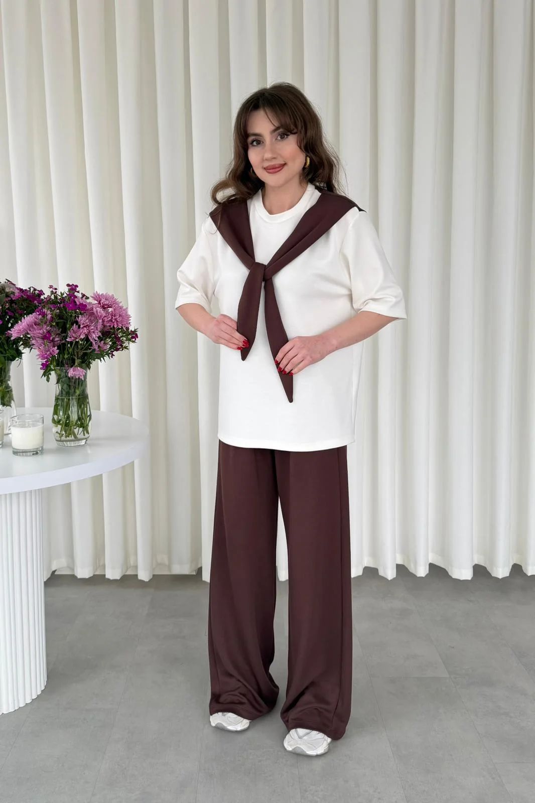 Shoulder Tie 2-Piece Suit