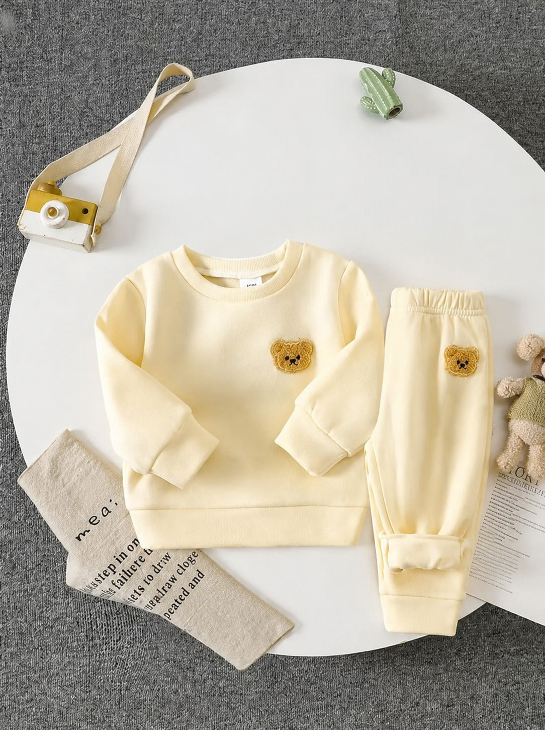 Beige Cozy Teddy Kids Set