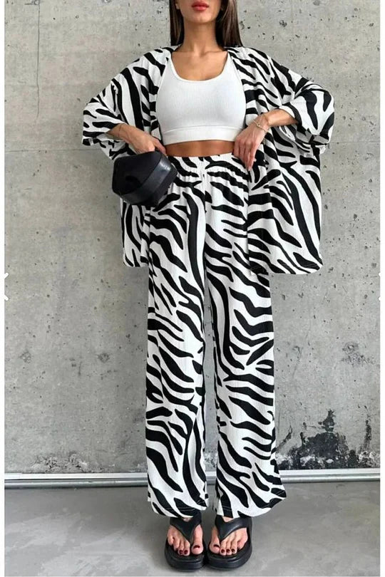 Chic Zebra 2 Pcs Co-ord Set