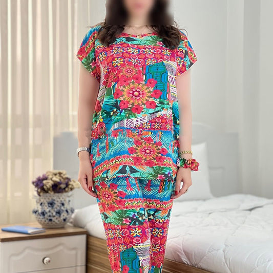 Colorful Canvas Capri Cord-set