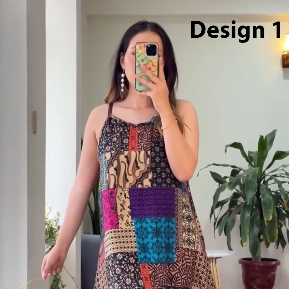 Multicolor Block Print Sleeveless Kurti with Palazzo