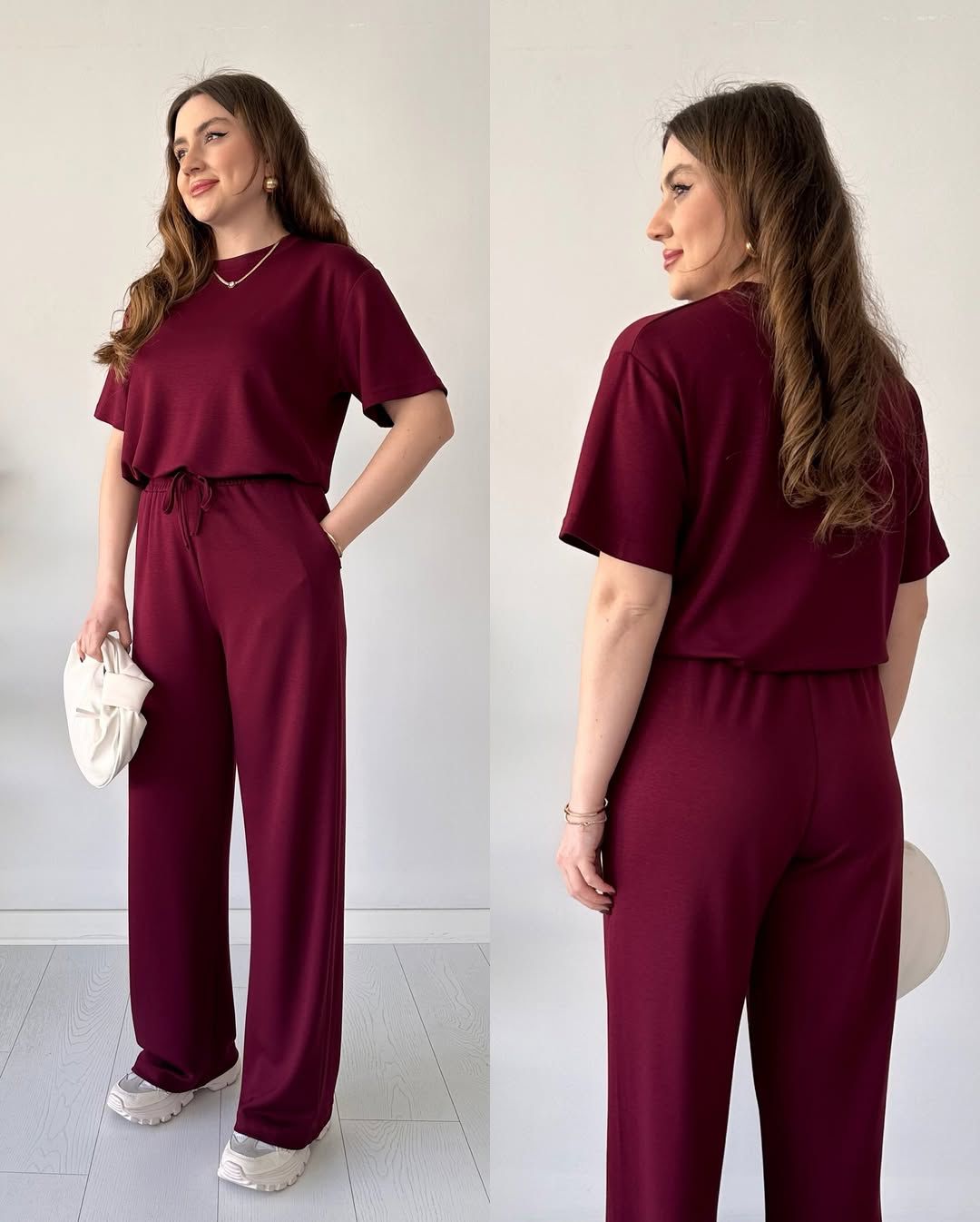 2 Pcs Half Sleeves Trouser Set
