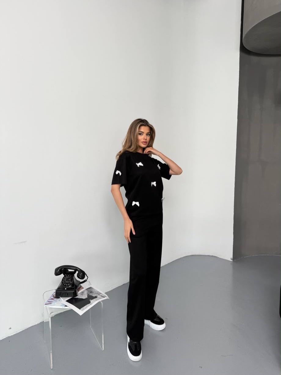 Noir Bow Co-Ord Set