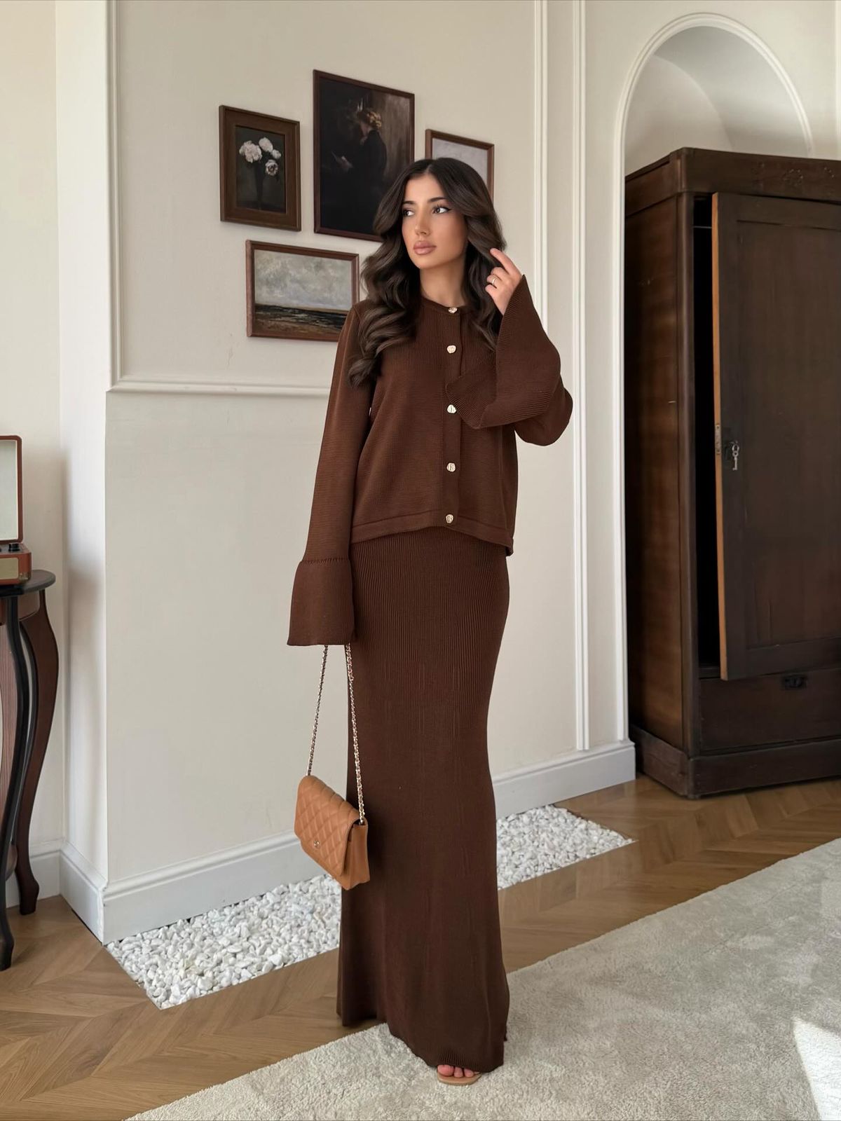 Elara Ribbed Knit 2-Piece Co-Ord Set