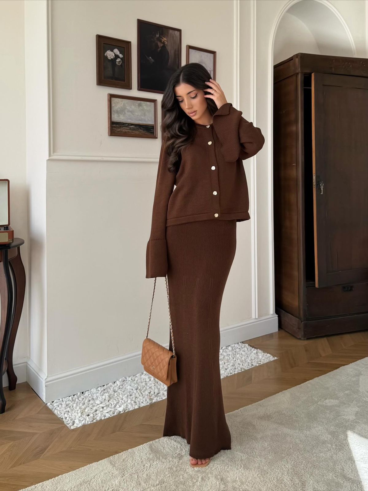 Elara Ribbed Knit 2-Piece Co-Ord Set