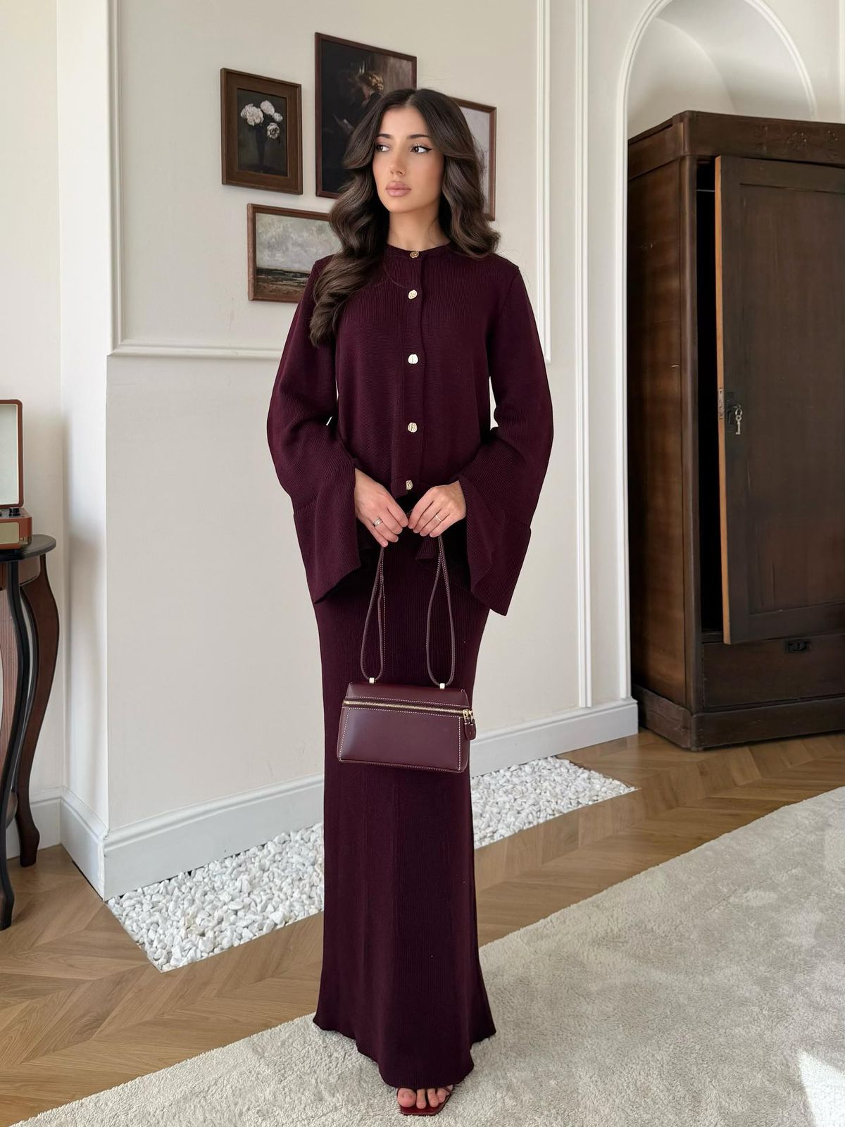 Elara Ribbed Knit 2-Piece Co-Ord Set