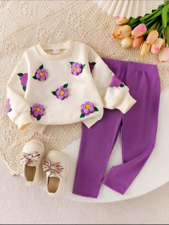 Lilac Flower Co-Ord Set