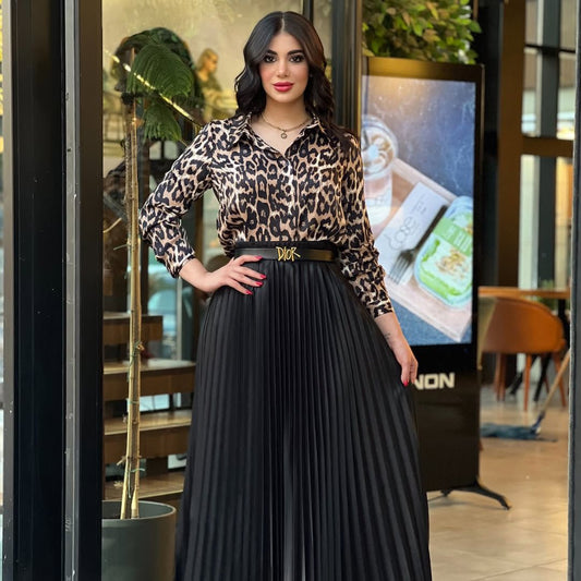 Jupe & Tiger printed Top with belt