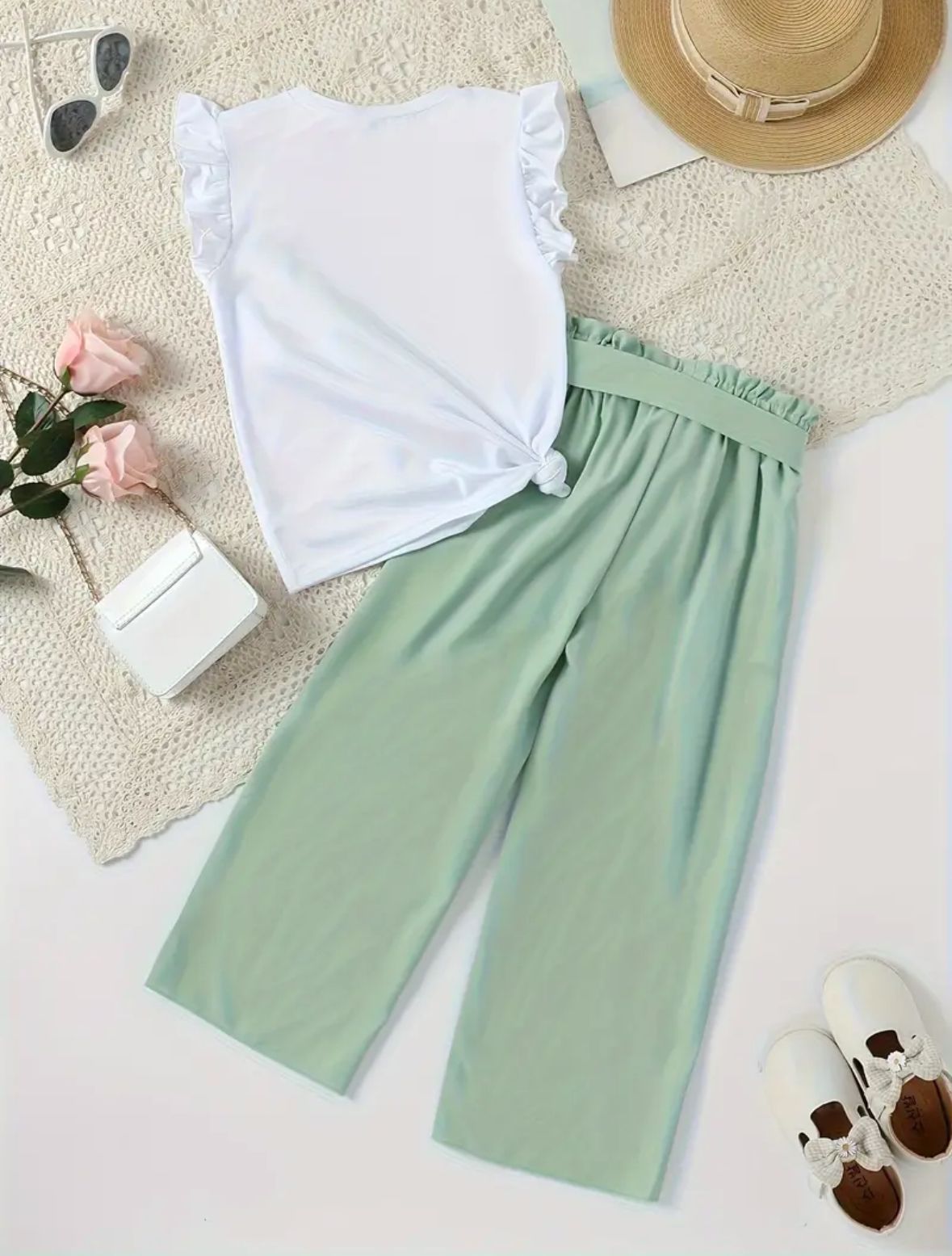 Green Heart Top & Pants