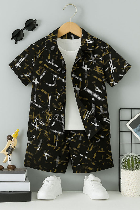 Black Gold Vibe Summer Set for Boys