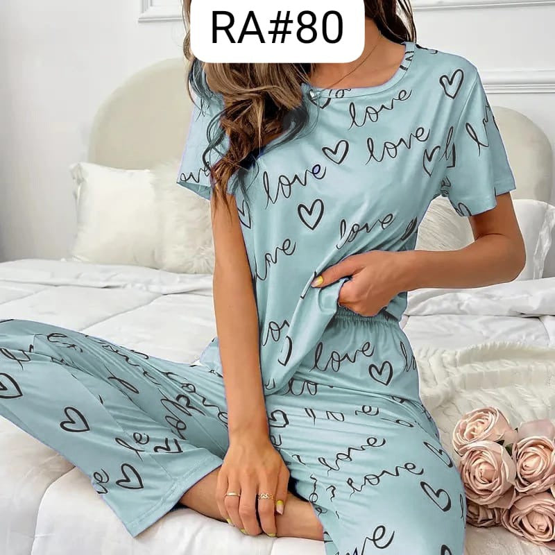 Blue Love Heart PJ Set