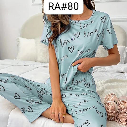 Blue Love Heart PJ Set