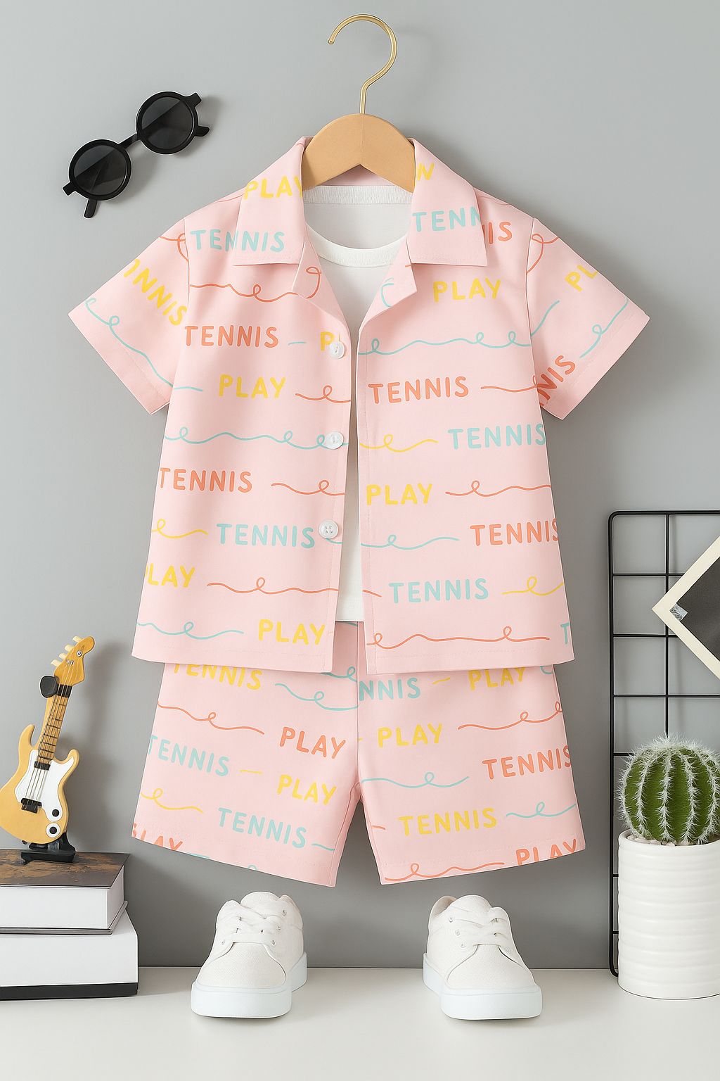 2 Pcs  Baby Boy Tenis Kids Short Set