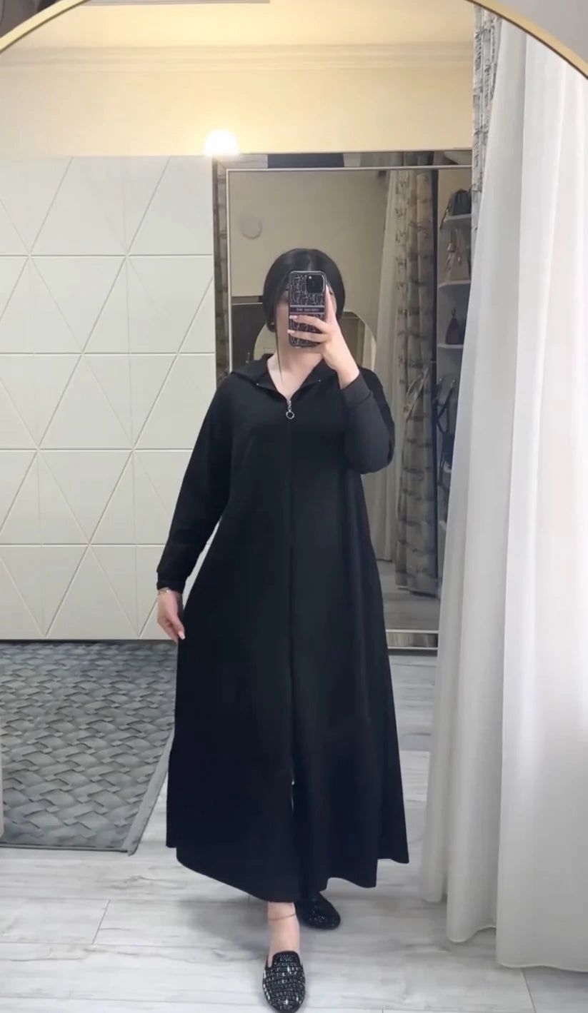 Long Zipper Hoodie Top