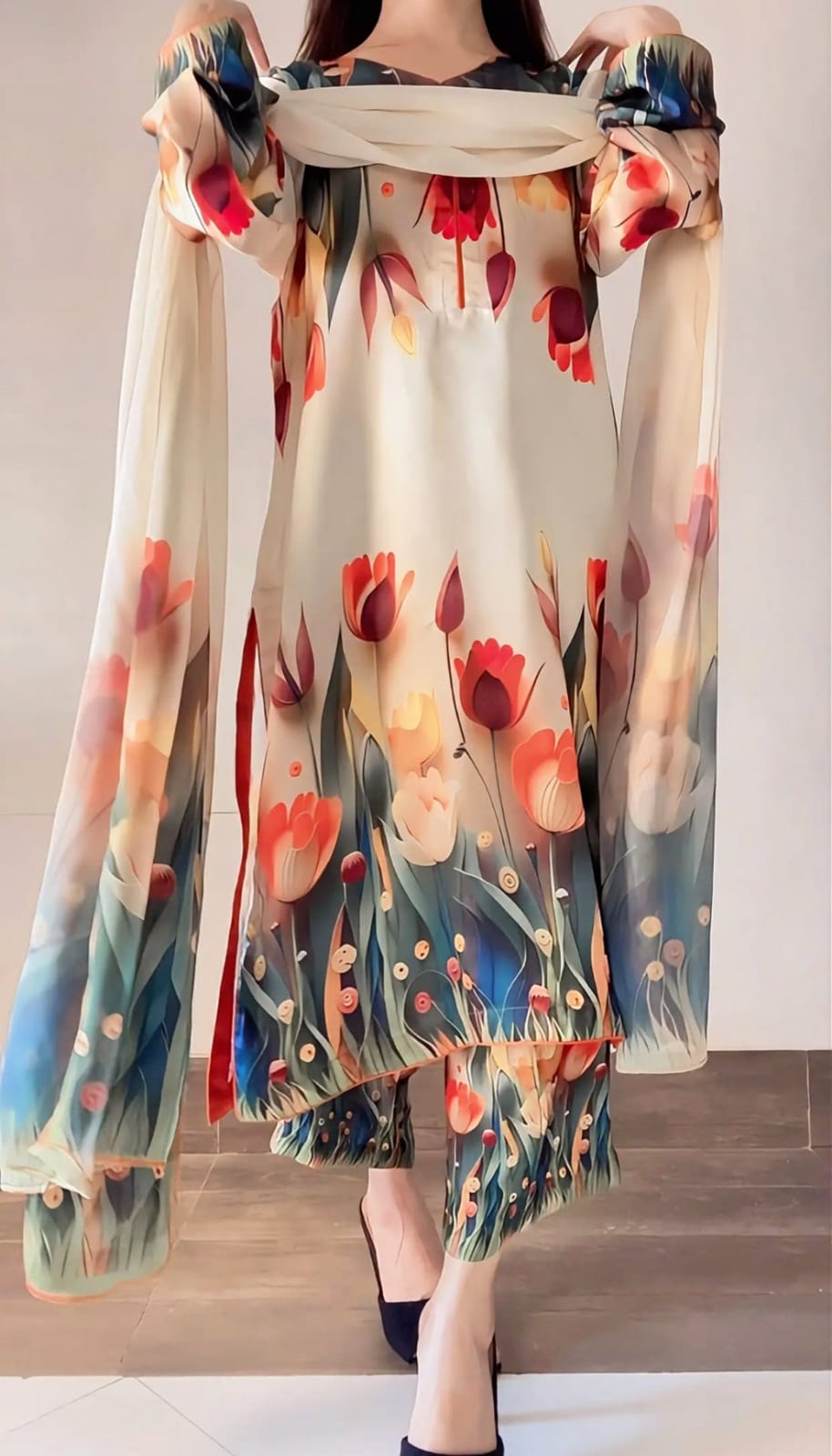 Elegant Floral 3Pcs Set