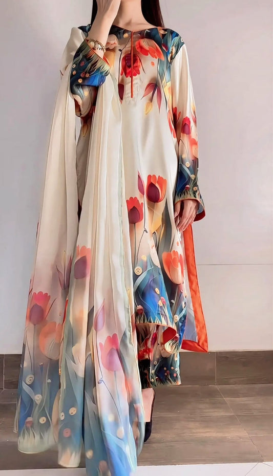 Elegant Floral 3Pcs Set