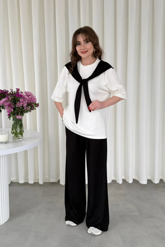 Shoulder Tie 2-Piece Suit