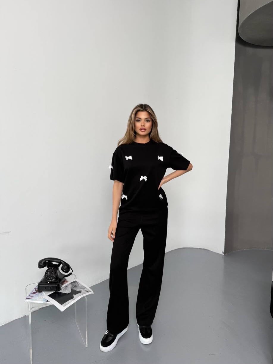 Noir Bow Co-Ord Set
