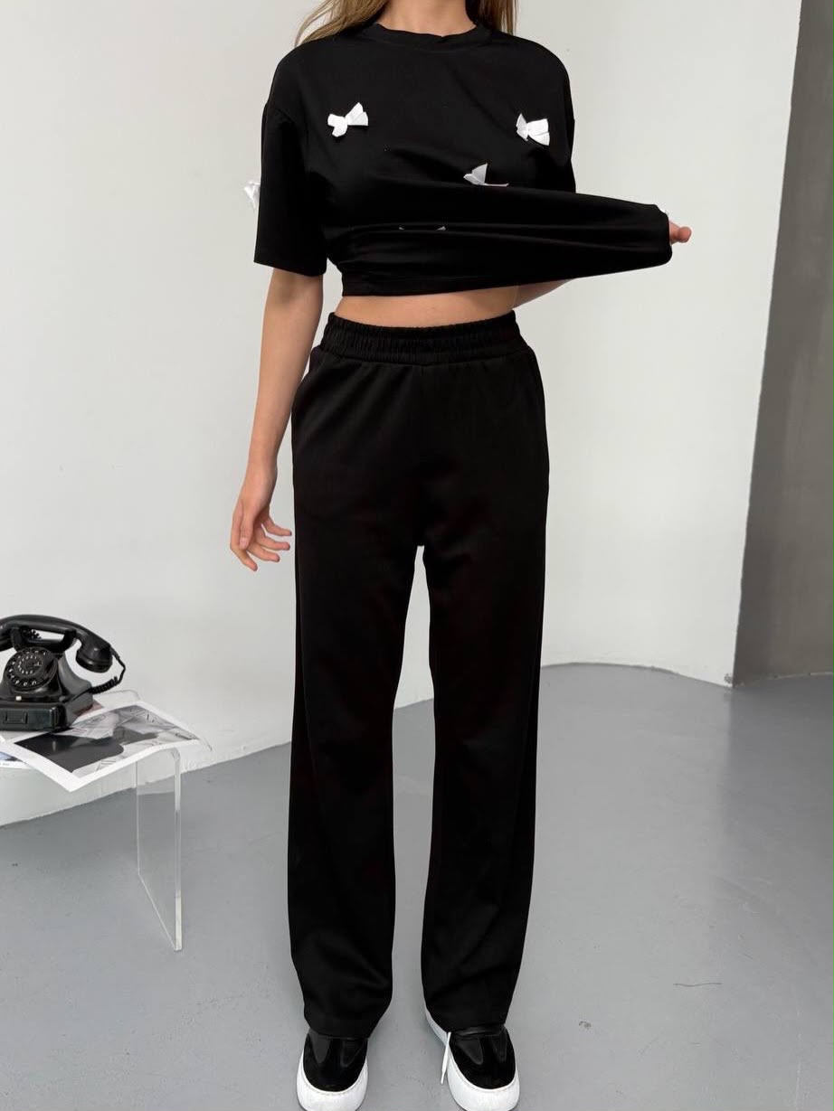 Noir Bow Co-Ord Set