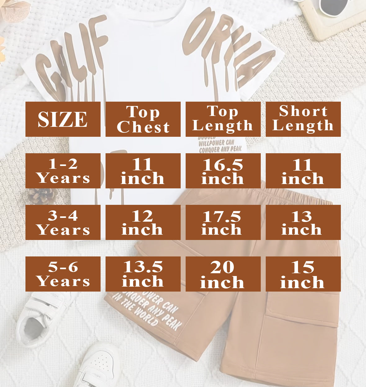 2pcs set of cartoon rainbow fun letter print top + pure color elastic waist shorts