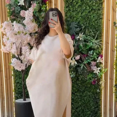 Long Loose Plain Top Tee